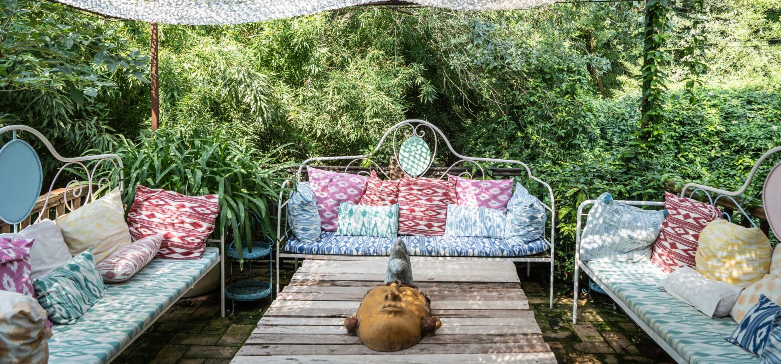 Zitje op ontbijtterras